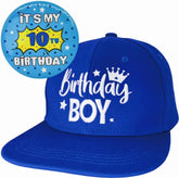 ZomefinKiu 10th Birthday Party Set - Hat, Badge Button, Decorations, Favor, Outfit for 10 Year Old Boy